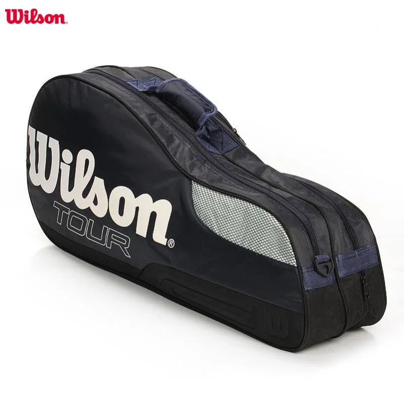 Wilson Large Capacity Outdoor Waterproof Badminton Tennis Racket Bag Golf Bag Put Sneakers Sports Equipment Shoulder Sports Bag