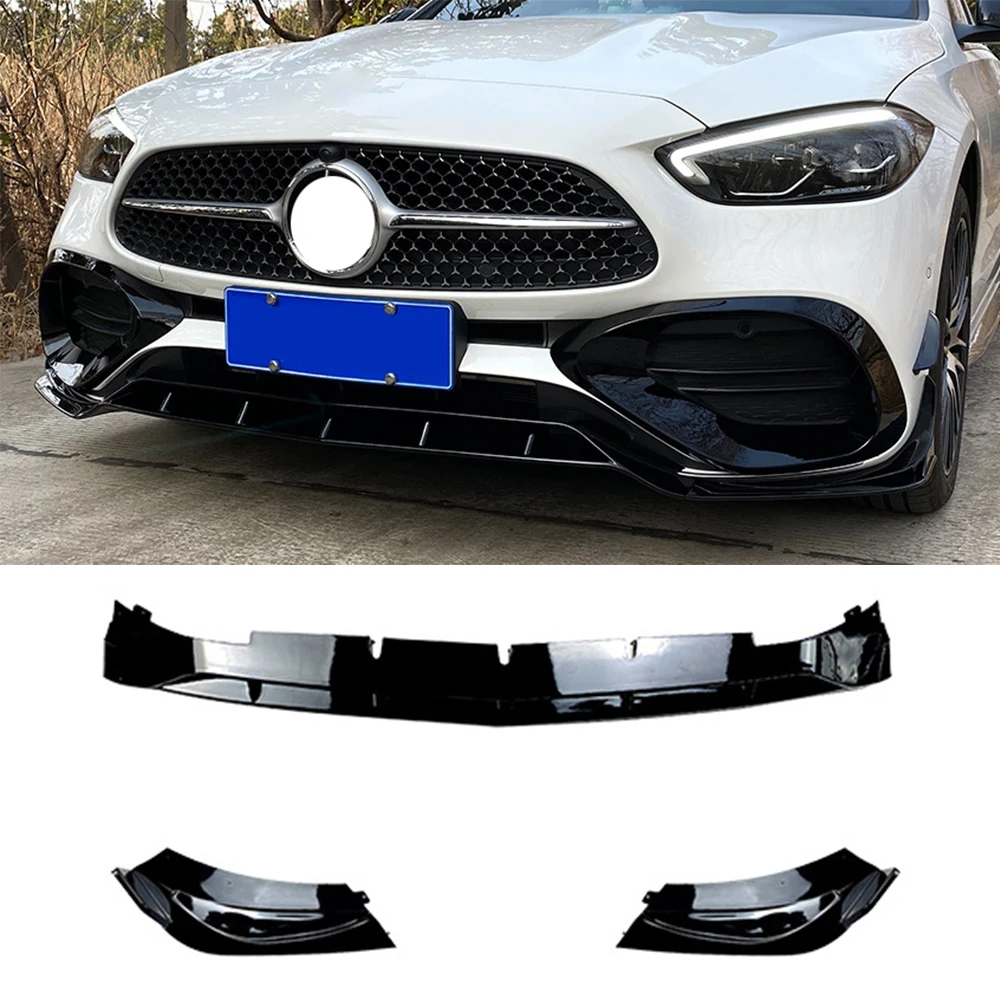 

Front Bumper Lip Spoiler Diffuser Splitters Body Kit Aprons Cover Guard Trim For Mercedes-Benz C-Class W206 C200 C260 AMG 2022+