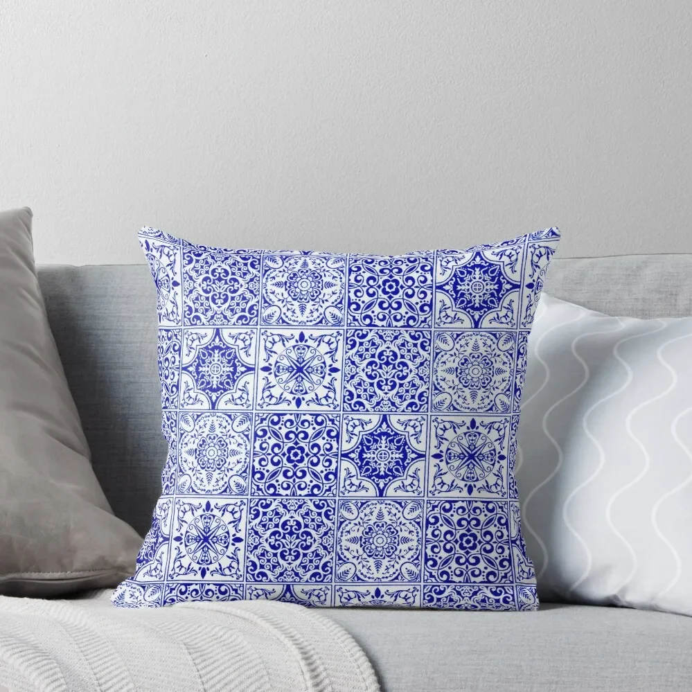 Portuguese tiles ''azulejo português'' Throw Pillow Luxury Pillow Cover Christmas Pillow Cases