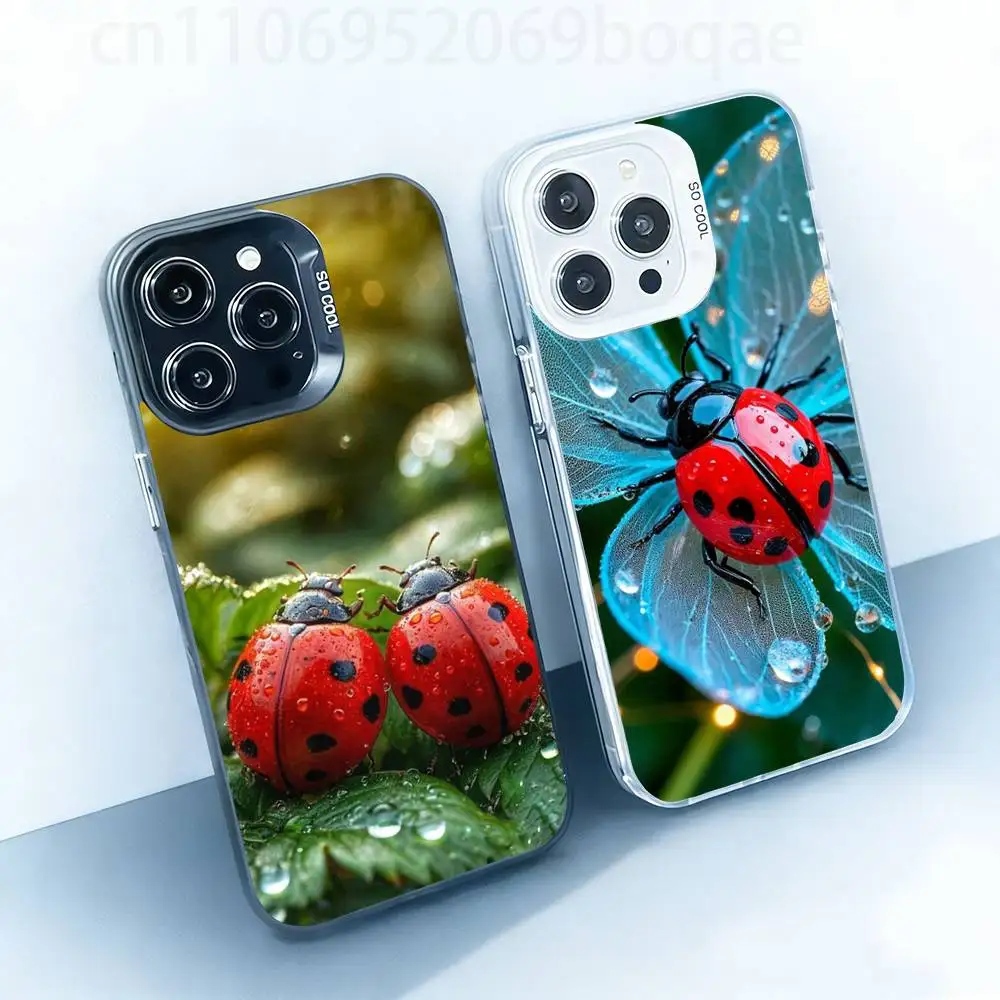 

Seven-spotted ladybug Hard Phone Case for IPhone 17 16 15 14 13 12 11 X XS Pro Max Plusshockproof Full Cover