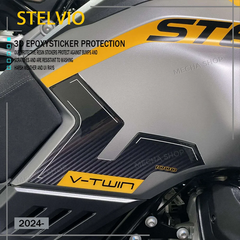 

For Moto Guzzi Stelvio V100 2024- Motorcycle Tank Traction Pad Tank Pad 3D Sticker Protection Accessories