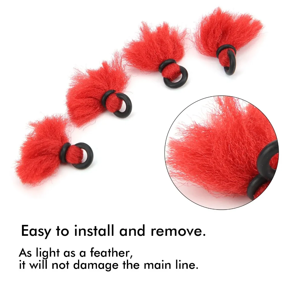 4pcs Water Density Fly Fishing Yarn Strike Indicators Light As a Feather 4 Color Fly Fishing Floats Small in Size