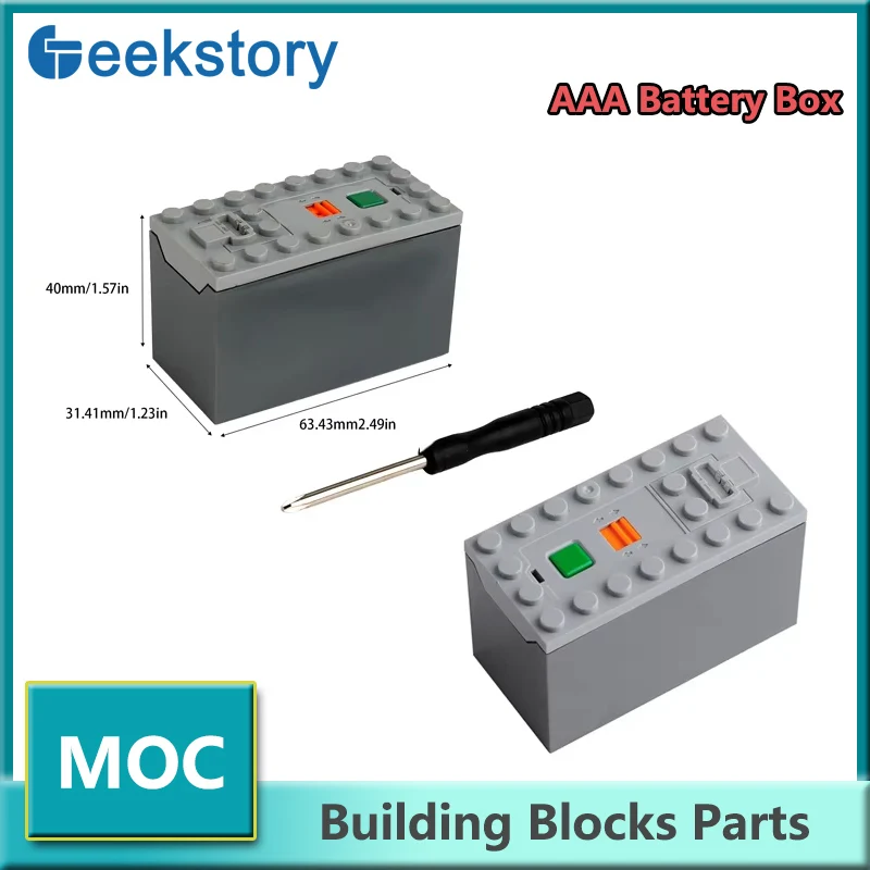 

AAA Battery Box MOC Building Blocks 88000 Power Functions Battery Box Technical Bricks Accessories DIY Parts For Train Car Model