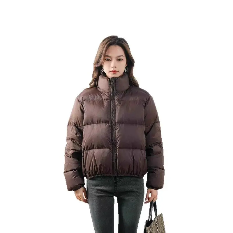 Modny płaszcz damski z bawełny, luźny krój, zimowy, nowy, stylizowany na kurtkę, z zamkiem błyskawicznym, długi płaszcz.