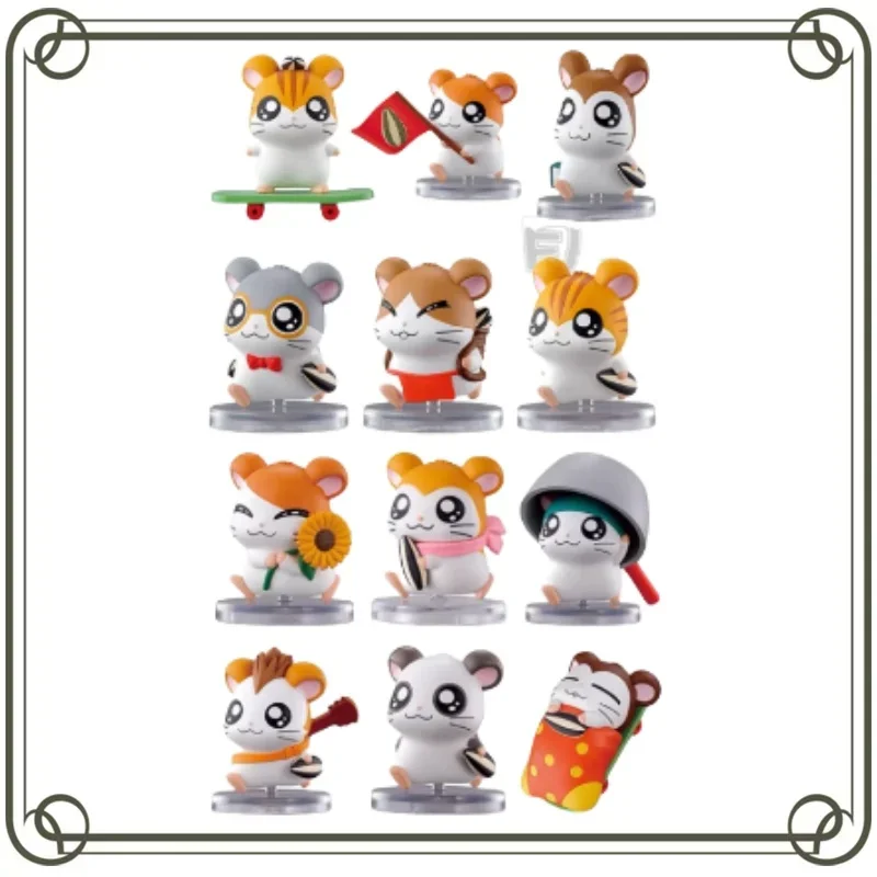 Bandai Gashapon Hamtaro Step By Step Stand in Line March in Procession Festival Gifts 2/3 Round Action Figures Model Kids Toy