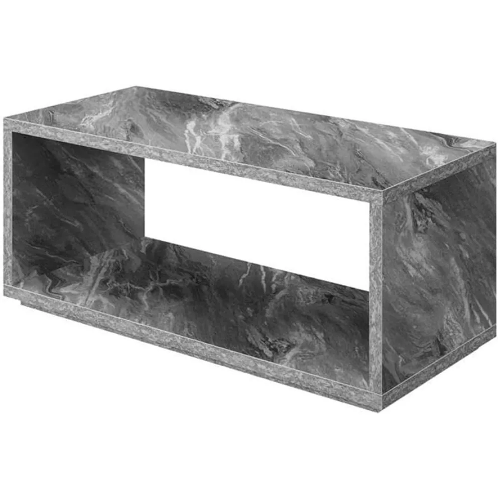 

Northfield Admiral Coffee Table with Shelf, Gray Faux Marble