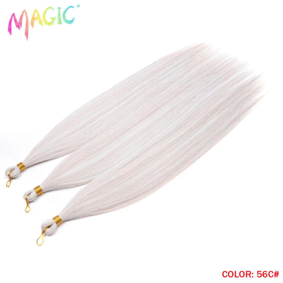 Magic Ariel Glattes Pferdehaar Synthetisches Haar 28 Zoll Haarbündel Häkelzöpfe Haarflechtung Ombre Häkelhaarverlängerungen