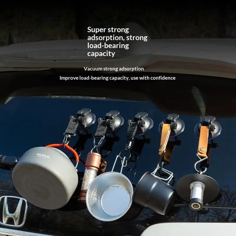 Durable Suction Cup Buckles 4 Pcs for Car Tent Outdoor Camping Strong Load Bearing