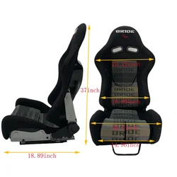 BRIDE Car Seat Adjustment Frosted Material Before And After Motorsport RACING Jdm Car Interior Accessories High Quality Comfort