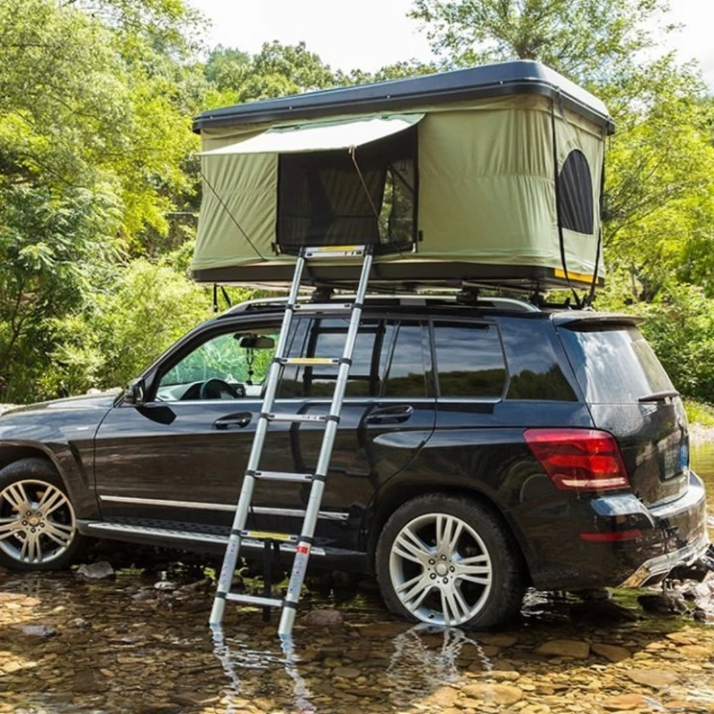 Pop Up Rigid Roof Top Tent Hard Shell Construction For Car Self-Drive Camping