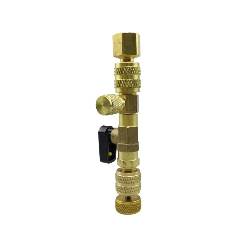 Air conditioner valve core remover installation tool, arc repair wrench with valve core, hexagonal drill adapter