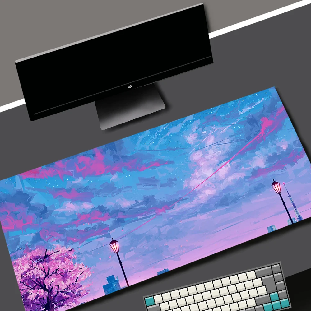 

Kawaii Sky Desk Mat Pink Large Mouse Pad Keyboard Laptop Gamer Office Mousepad Gaming Accessories Desktop Computers Mouse Mats