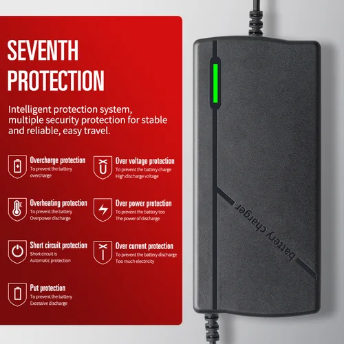 Imagen 2 del producto Cargador de batería Lifepo4 de 14,6 V, 29,2 V, 5A, 10A, 4S, 8S, 12V, 24V, cargador inteligente para batería de fosfato de hierro y litio, cargador de 110V-240V