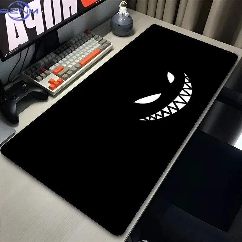 Simple Purple Gengar Minimalist Anime Large Mousepad, Rubber Non Slip Desk Mat for Gaming and Office Desktop Decoration