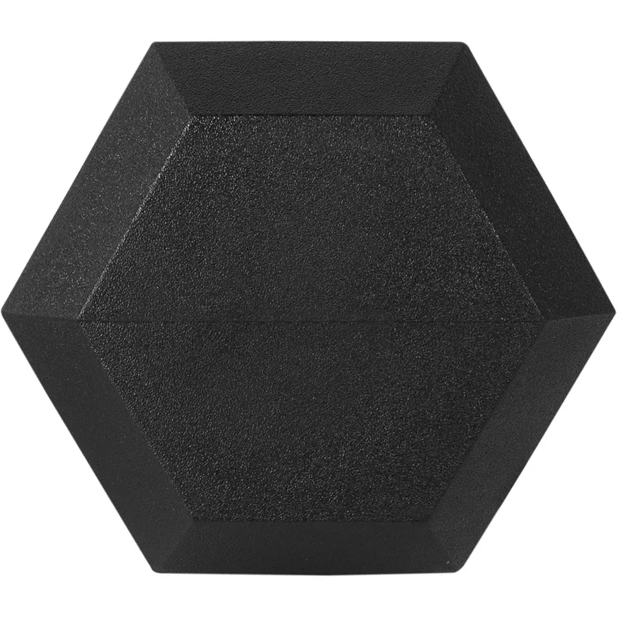 دمبل سداسي مغلف بالمطاط الفاخر لصالة الألعاب الرياضية المنزلية وتدريبات اللياقة البدنية، سطح متين غير قابل للانزلاق مع طلاء مضاد للصدأ مثالي لـ S #3