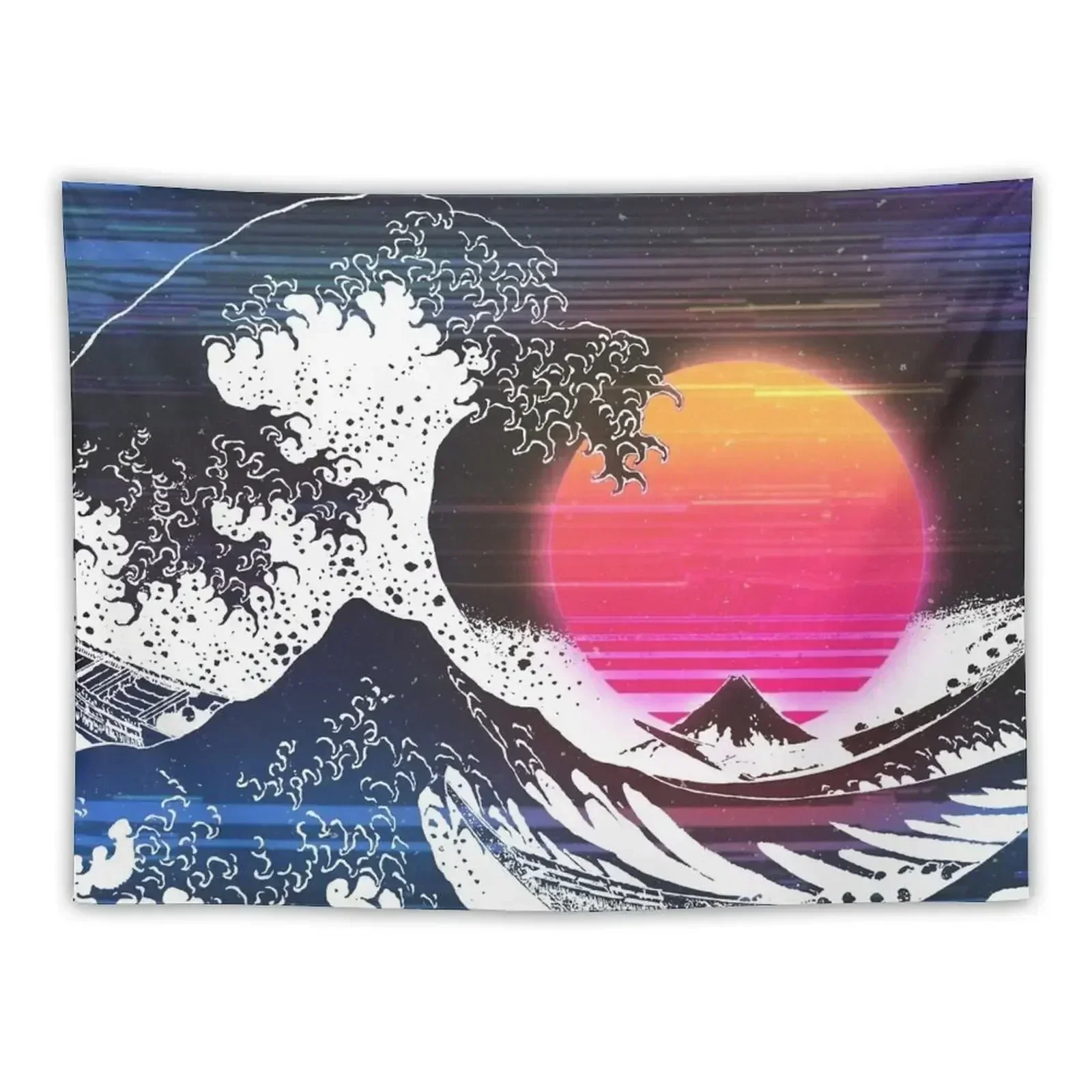 Great Retro Wave Tapestry House Decoration Wall Hangings Decoration Room Decorations Aesthetic Tapestry