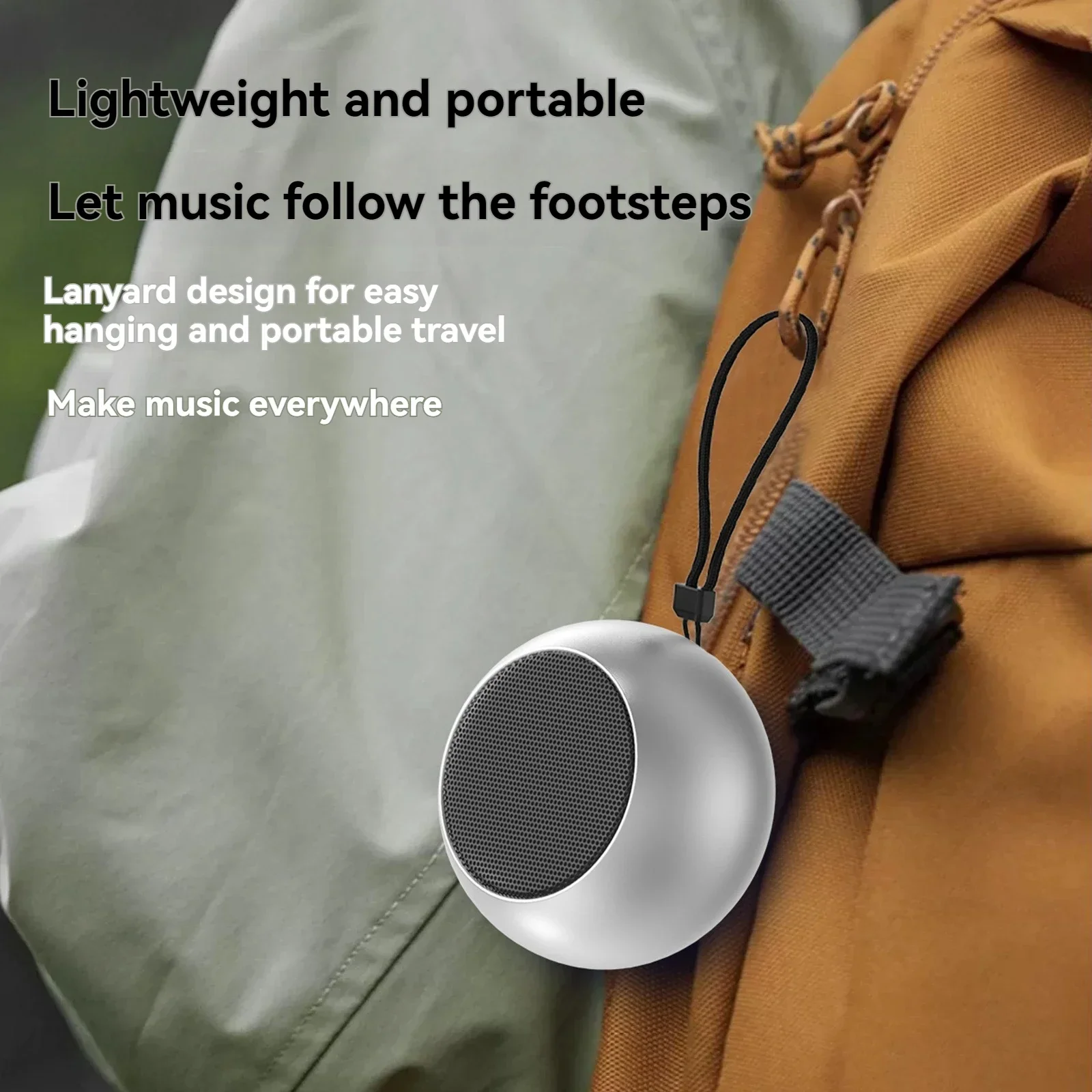 Portable Speaker Wireless Bluetooth New Steel Gun Metal Heavy Subwoofer Outdoor Mini Bluetooth Small Speaker for Home Office