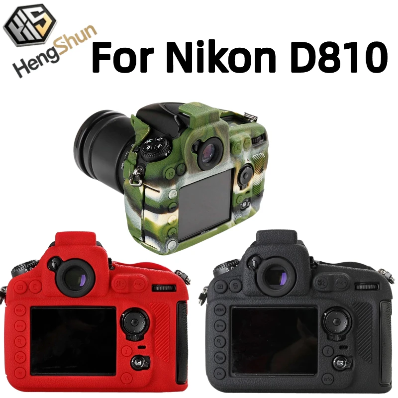 For Nikon D810 Digital Camera Silicone Case Camera Bag Anti-Scratch Soft Silicone Protective Case + 1PCS Free Tempered Film