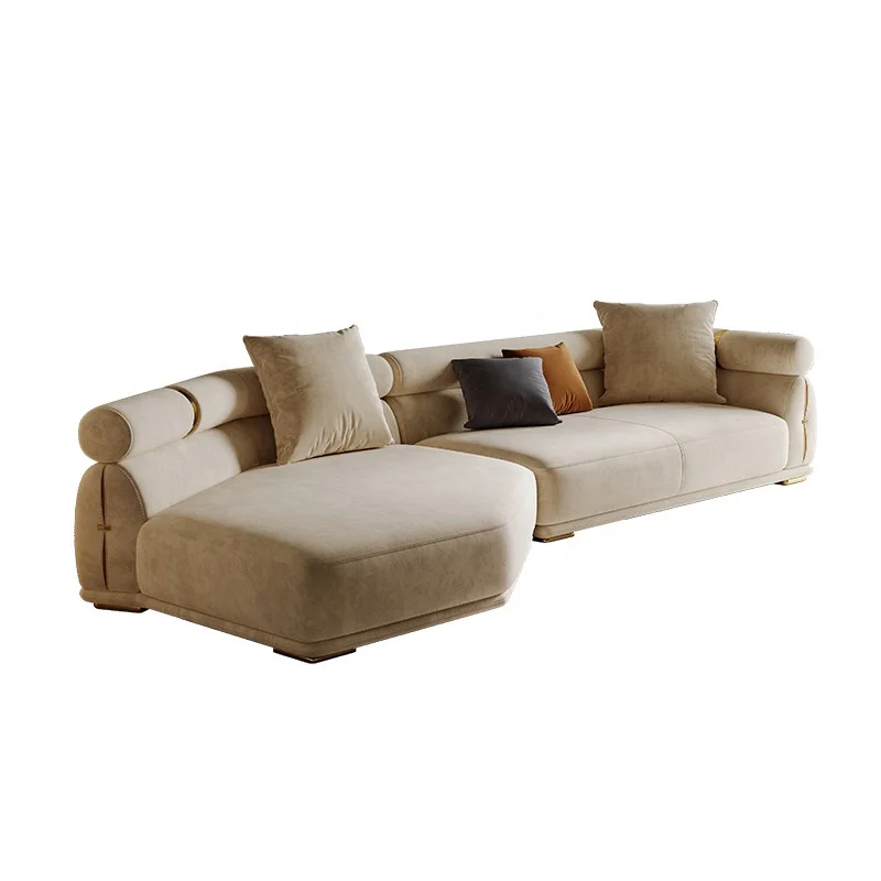 

2026 Living Room Furniture Sectional Fabric Sofa Set with Cushion