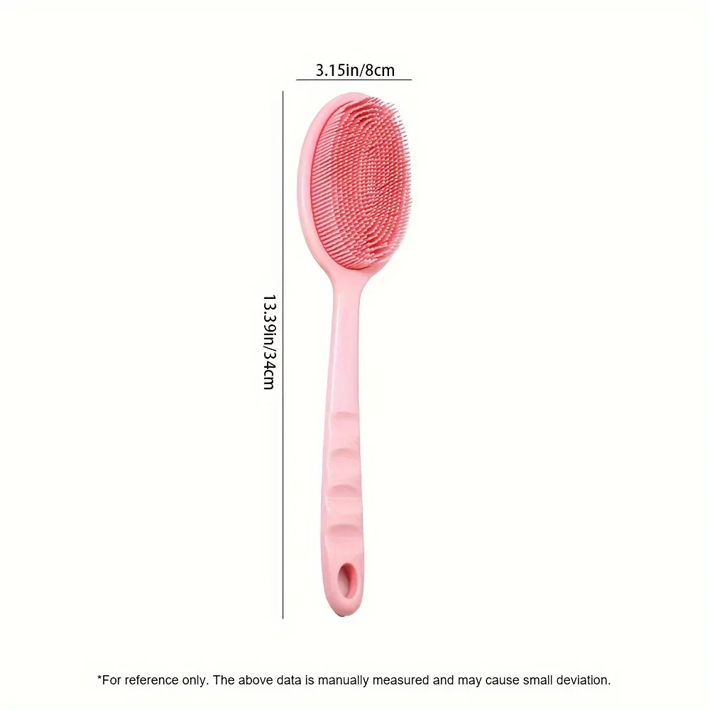 Long Handle Bath Brush Soft Hair Bath Brush Massager Shower Scrubber Body Cleaning Brush Exfoliation Bathroom Accessories