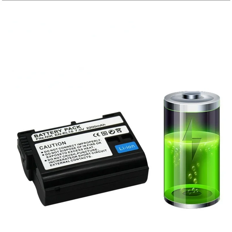 2200mAh Camera Battery EN-EL15 EN-EL15a Battery for Nikon D7500 D7200 D7100 D7000 D850 D810 D810A D800 D800E Digital Battery