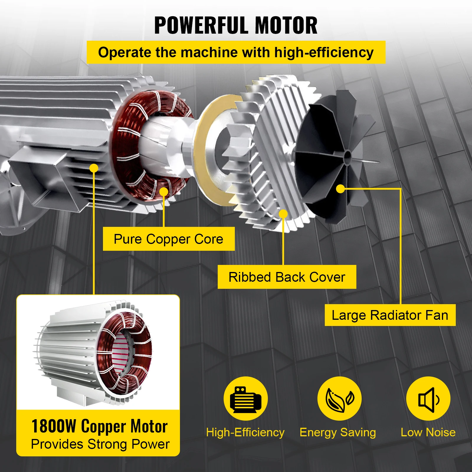 VEVOR Strumento di Sollevamento Elettrico, 1800 W 220 V PA1000 Sollevamento Paranco Elettrico in Ghisa e Alluminio per Sollevare Oggetti di Forma Regolare o Irregolare Come Pietre, Alberi, Falciatrici