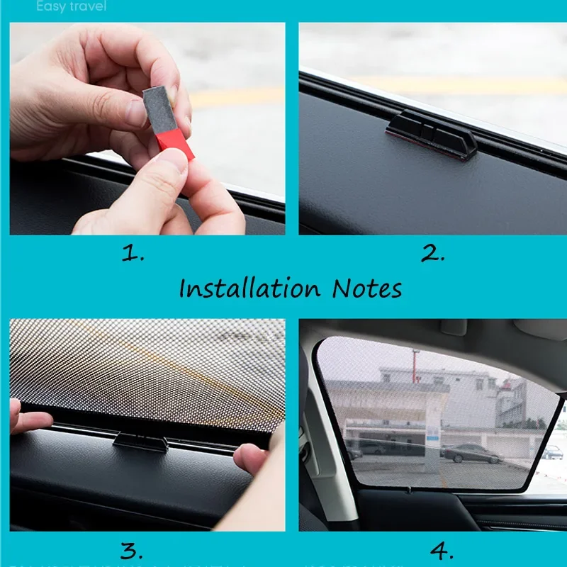 Car Sunshade for Toyota Allion 2020 2021 2022 Accessories Magnetic Side Window Sun Shade Sunscreen Shading Anti-mosquito Mesh