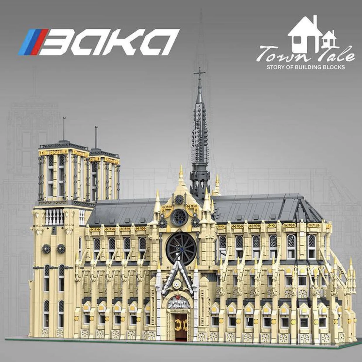 

Notre Dame De Paris France Church Museum European City Landmark Architecture Model Building Blocks MOC 33213 Bricks Toy Set Gift