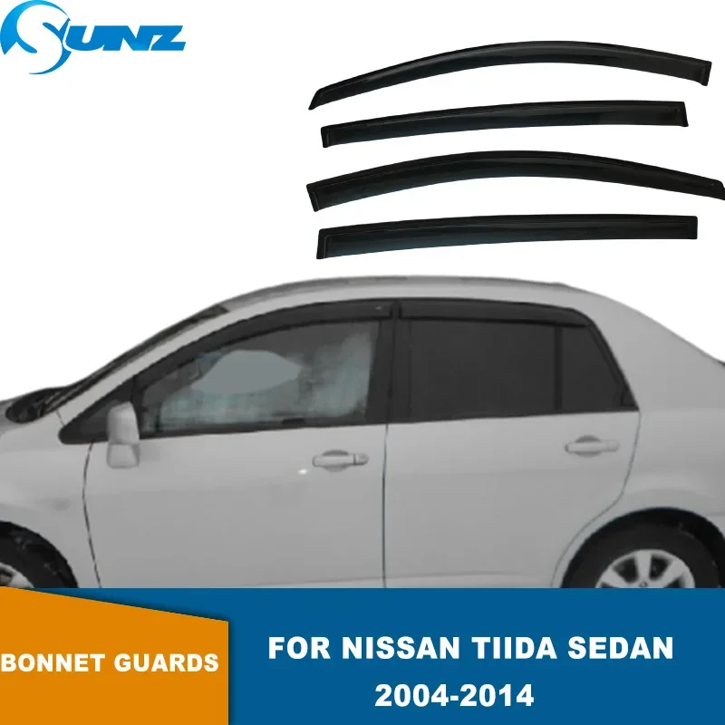 

Weathershields For Nissan Tiida Sedan 2004 2005 2006 2007 2008 2009 2010 2011 2012 2013 2014 Window Visor Rain Guard Deflector