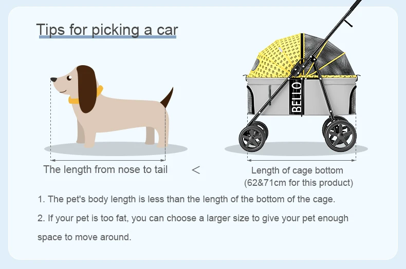 عربة الحيوانات الأليفة المحمولة قابلة للطي الكلب المشي عربة القط الحيوانات الأليفة سيارة الكلب المشي الكلب كيجي خارج #3