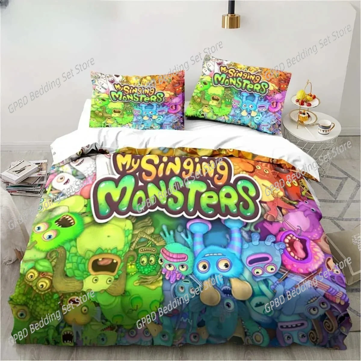 My Game Singing Monsters 3D NEW Duvet Cover Pillowcase Bedding Set Adult Girl Bedroom Decoration Children Single Double Large