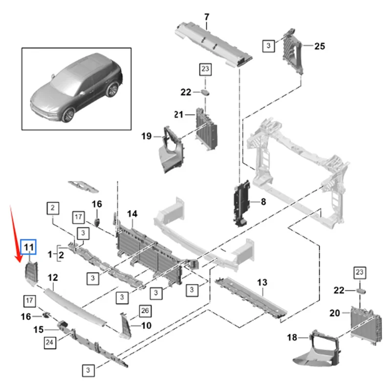 

Exquisite-Car Air Duct Air Ventilation Grille For Porsche Cayenne 2018