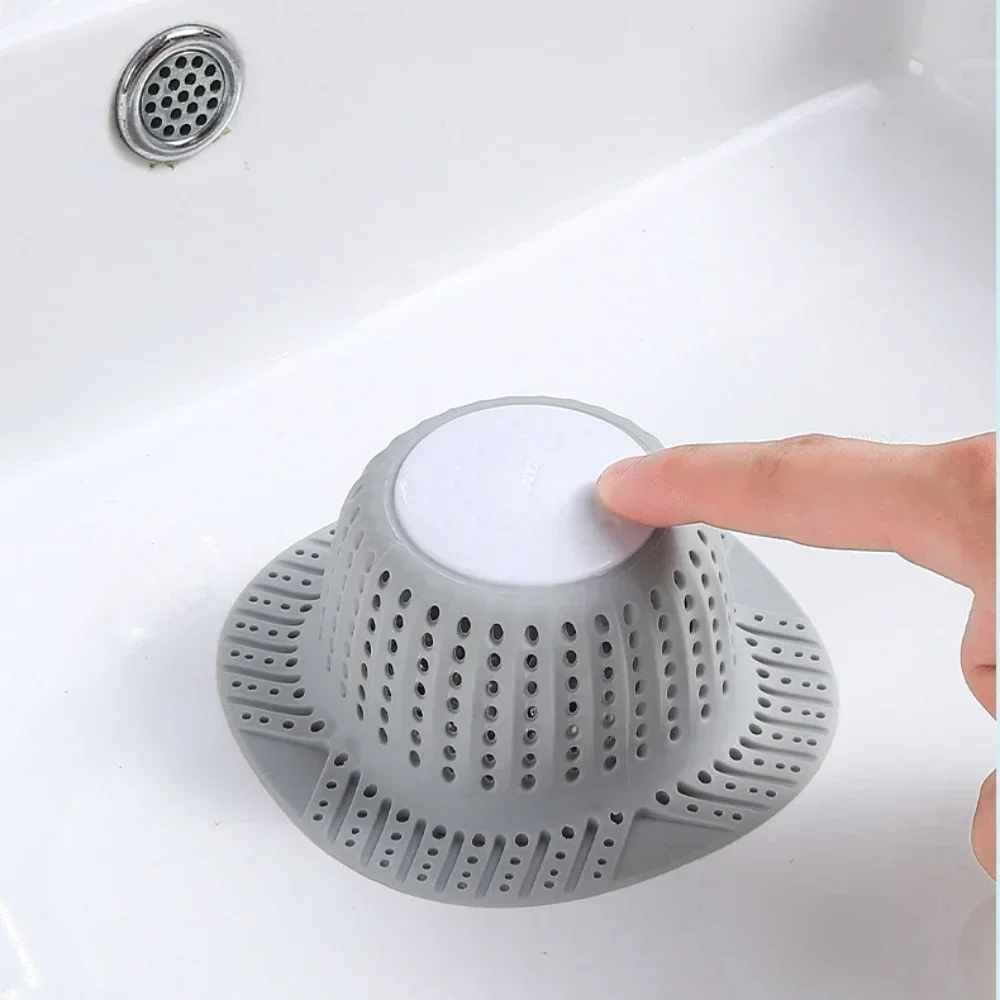 Floor Drain Hair Catcher Silicone Sink Filter, Washbasin Anti Clogging Hair Blocker, Shower Bathtub Drinage Bathroom Accessories