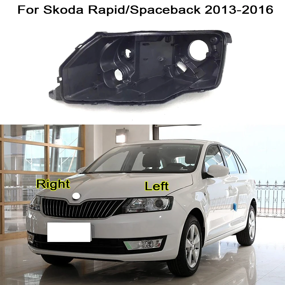 

Lens Foundation For Skoda Rapid/Spaceback 2013-2016 Motorcar Head Lamp Bottom Shell Headlights Lampstand Pedestal Black Base