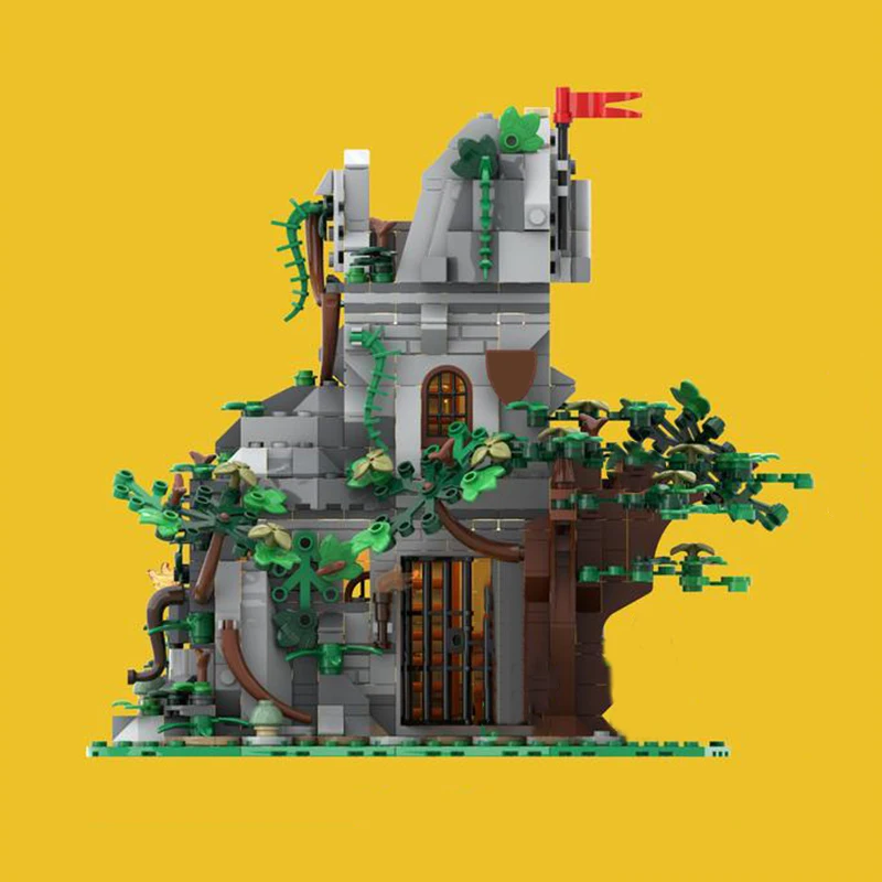 medieval forest outpost brick medieval forest outpost blocks ruined castle architecture moc military castle watch tower kid gift