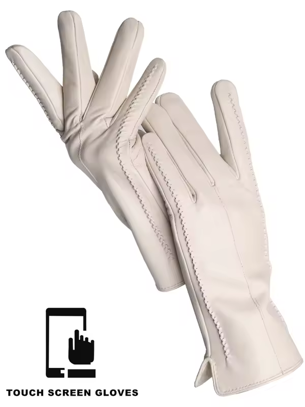 Women's sheepskin gloves winter warm plus velvet short thin touch screen driving color women's leather gloves good quality -2226 - Image 10