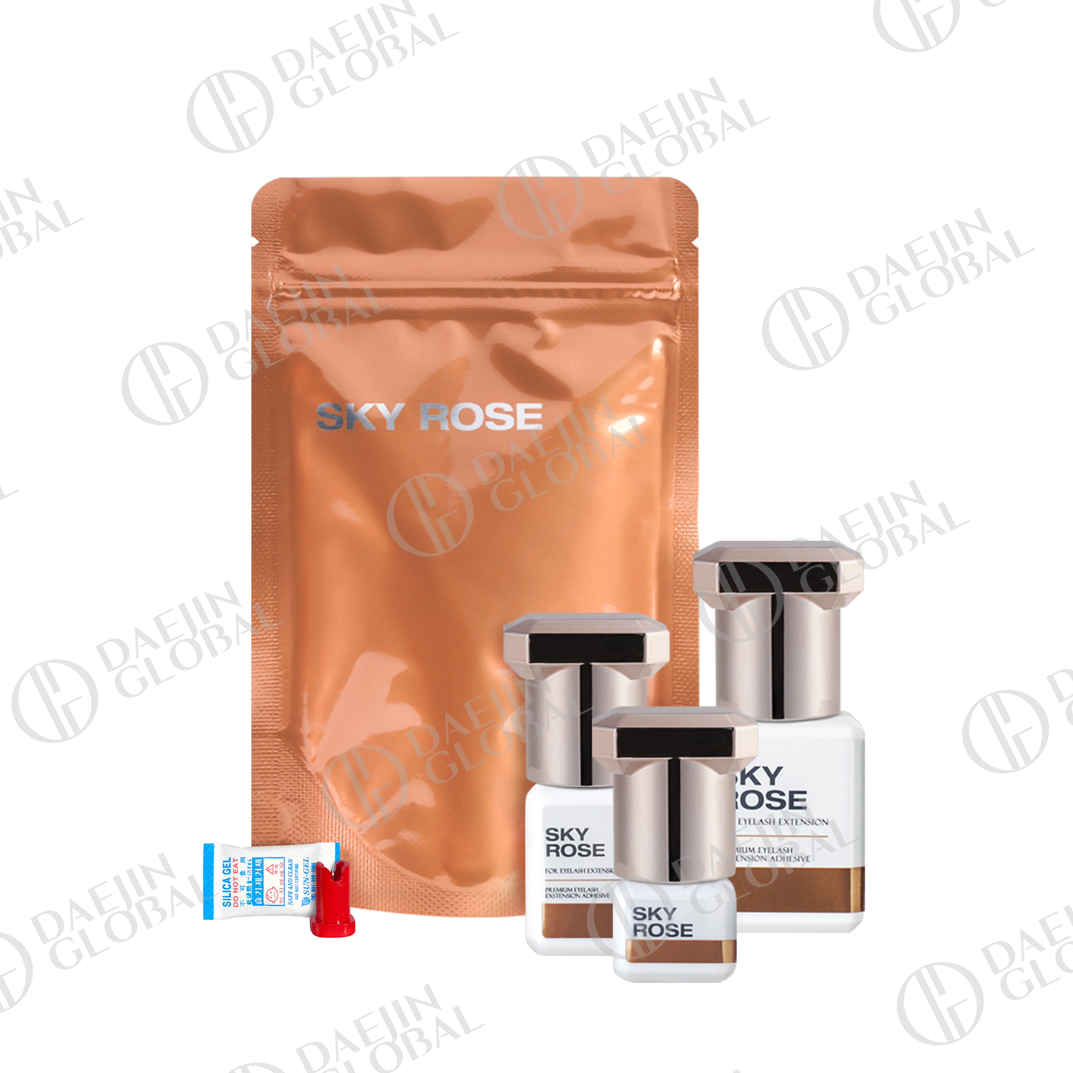 Pegamento rosa cielo Original de Corea, 1 botella de 5ML, 0,5 S, pegamento para pestañas de secado rápido, herramientas de maquillaje adhesivas para extensión de pestañas profesionales