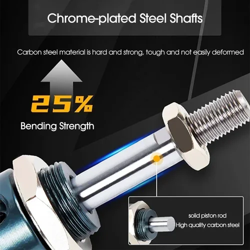 Imagen 2 del producto Mini cilindro neumático serie MAL, 16/20/25/32mm de diámetro, 25/50/75/100/125/150mm de carrera, cilindro de aire de aleación de aluminio de doble efecto