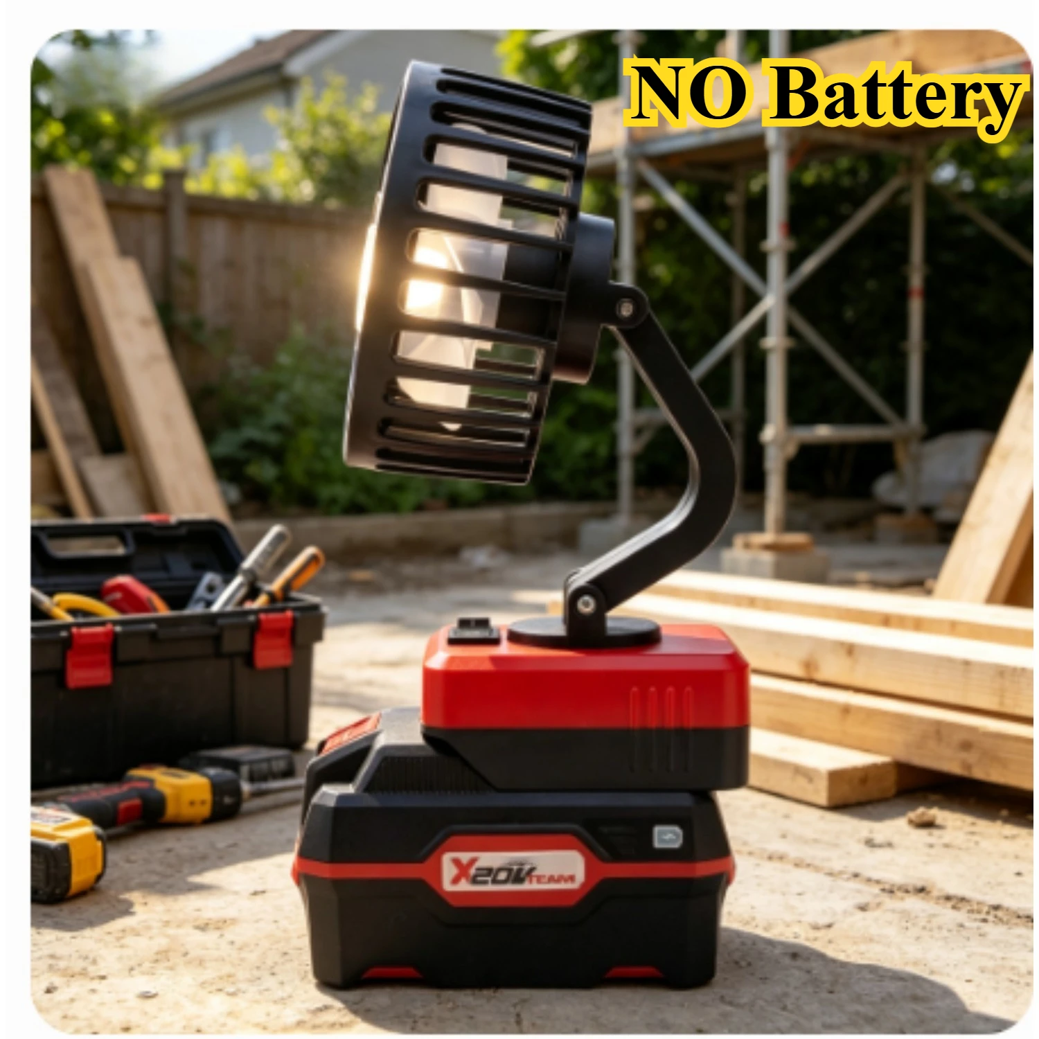 Fan for For Parkside X20V Li-Ion Battery Adapter Bare Tool Cordless Fan Portable Workshop Field Fan (Battery Not Included)