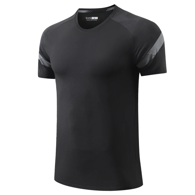 Training Fitness Shirts Men Running Jogging Breathable Workout Tees  Summer Outdoor Quick Dry Bodybuilding Print Short Sleeve