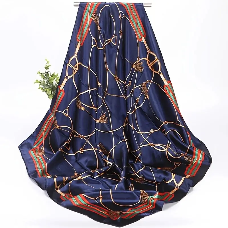 Ladies 90 cm Square Scarf New Style Decorative Fashion Satin Printed Scarves