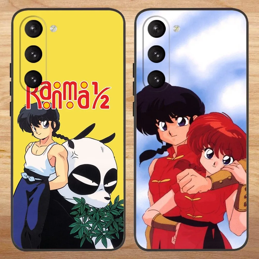 comics Ranma 1 2 Phone Case For Samsung S23,23,22,30,21,10,9,Note20 Ultra,Lite,Ultra,5G,Plus,FE,Black Soft Case