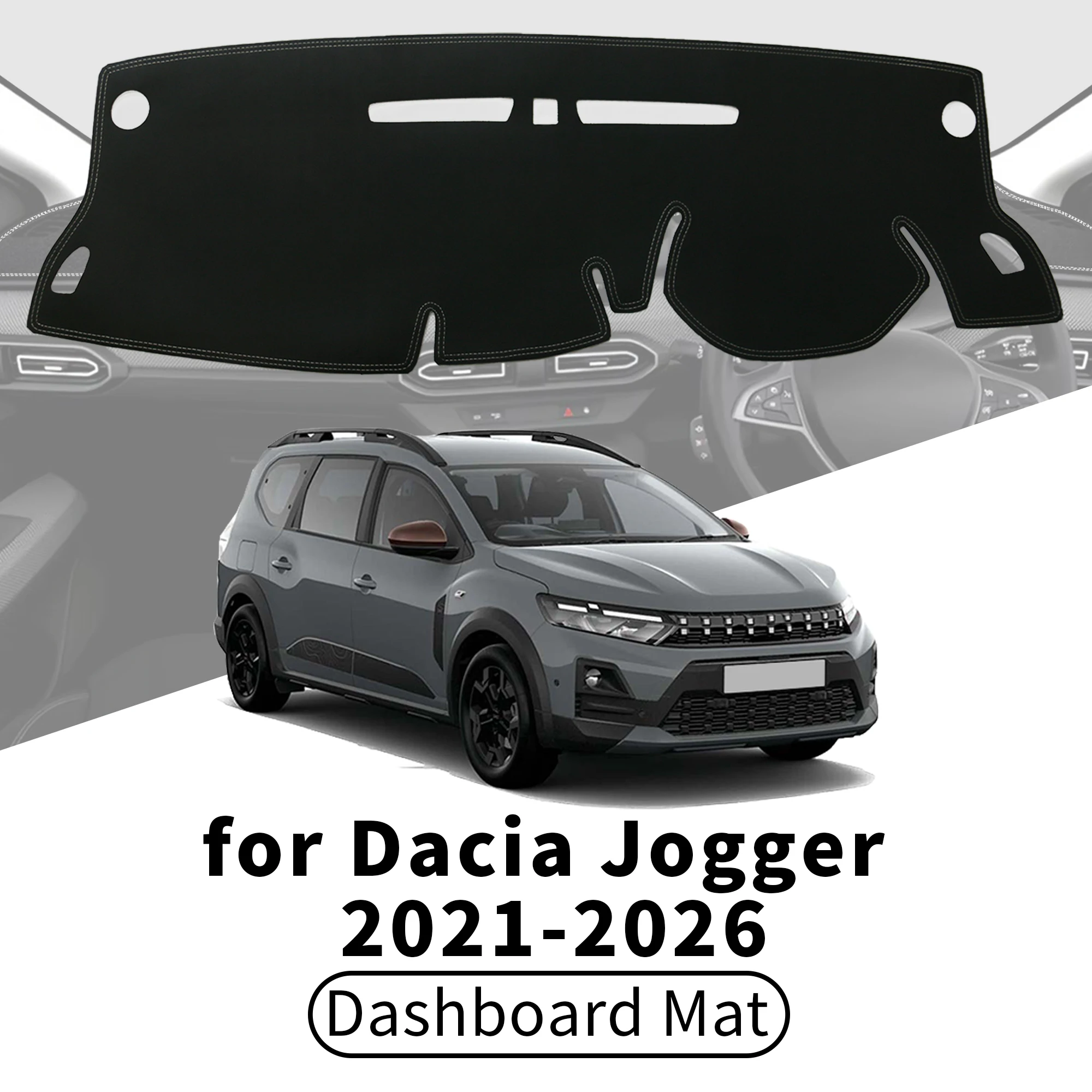 for Dacia Jogger 2026 2025 2024 2023-2021 Car Dashboard Cover Dashmat Sunshade Anti‑UV Anti‑Glare Dash Mat Interior Accessories