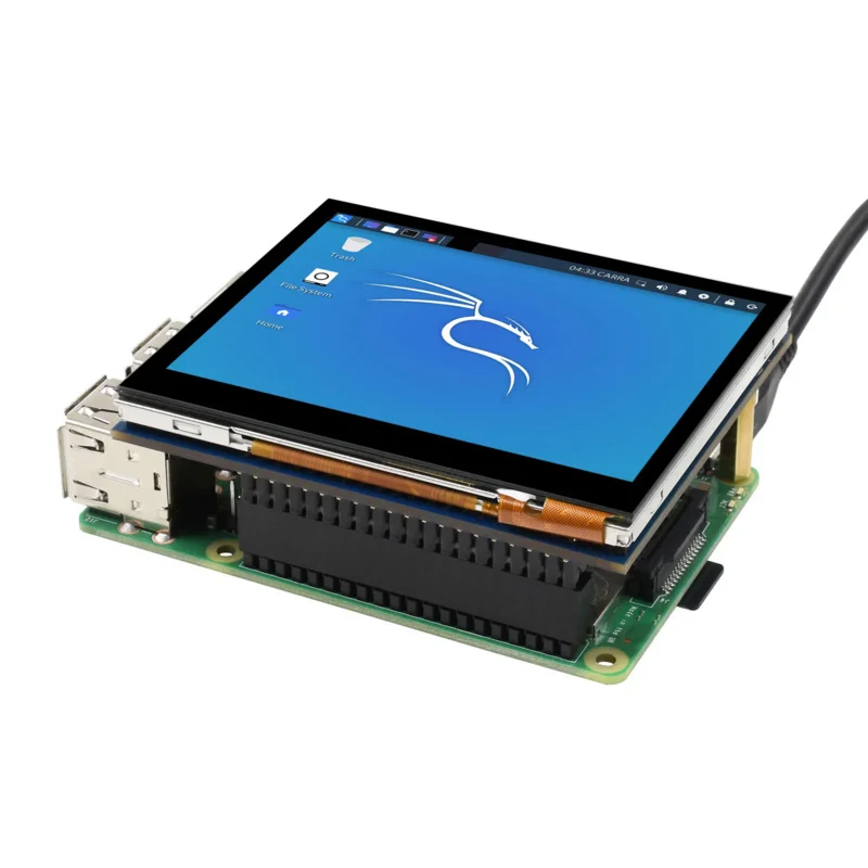 Waveshare-pantalla táctil capacitiva LCD de 3,5 pulgadas para Raspberry Pi, 640x480, DPI, IPS, cubierta de vidrio templado, solución de baja potencia