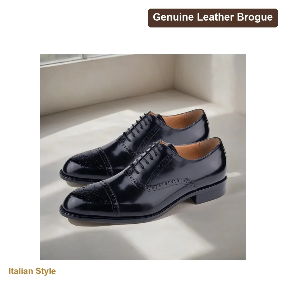 Scarpe da Cerimonia Oxford Brogue in Vera Pelle Italiana per Uomo |   Scarpe da Uomo di Lusso |   Scarpe Eleganti da Uomo in Pelle