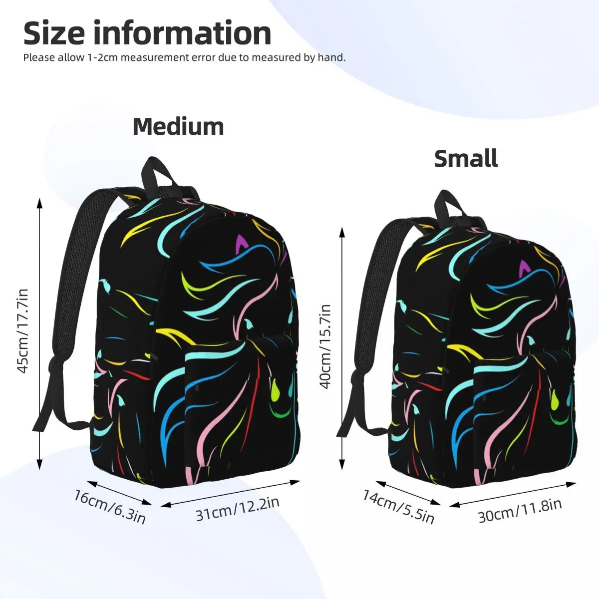 Magical Horse Backpack Daypack Large Capacity Children BookBag School Bag Shoulder Bags for Men Women