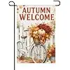 NGZ Autumn Welcome Bicycle Garden Flag 12x18 Inch Linen for Fall llz