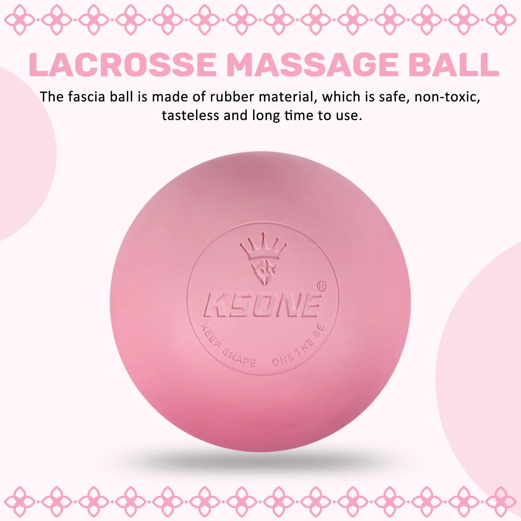 KSONE Palla da massaggio 6,3 cm Palla per fascia Palla per lacrosse Yoga Rilassamento muscolare Sollievo dal dolore Palla per fisioterapia portatile E CALDO