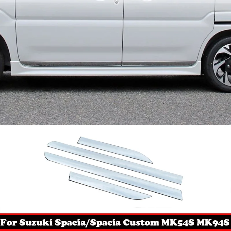 

Для Suzuki Spacia/Spacia Custom MK54S MK94S 2024 ABS, хромированный автомобильный боковой молдинг, дверная полоса, линейная крышка, внешние аксессуары