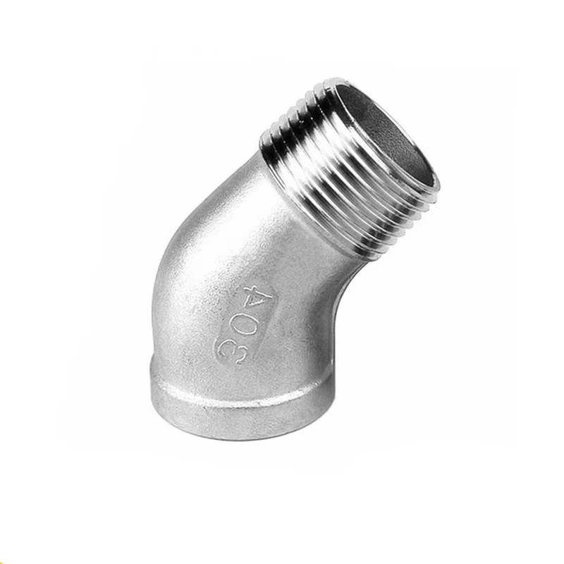 304 Stainless Steel Male Threaded Elbow Female Connector 45 Degree Elbow Connector 90 Cegree Pipe Connector 1/4“ 3/8” 1/2” 1“